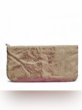GUESS  gold sequin clutch. Chain mail is in great condition, lined